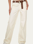 Pantalone palazzo LIA cotone Light - Panna