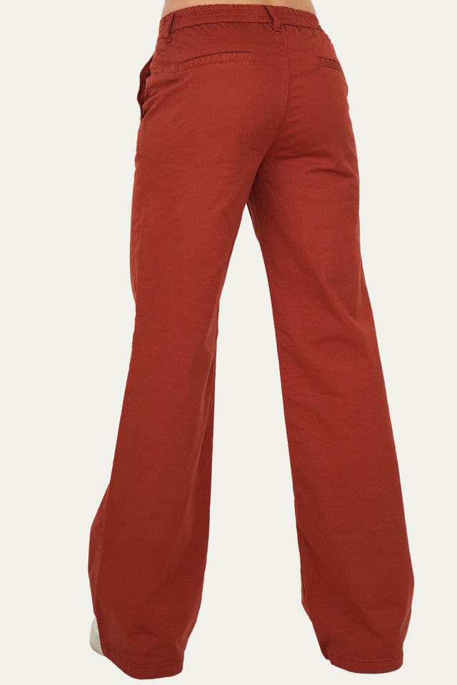 Pantalone palazzo LIA cotone Light - Terra