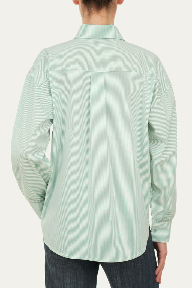 Camicia righe regular fit - Menta