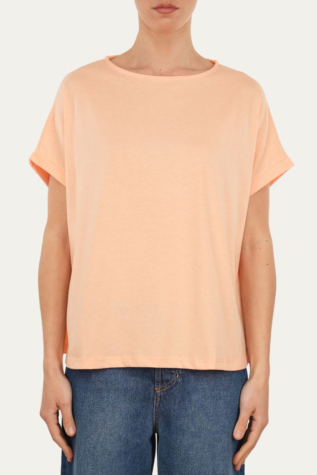 T+shirt a barchetta cotone - Pesca