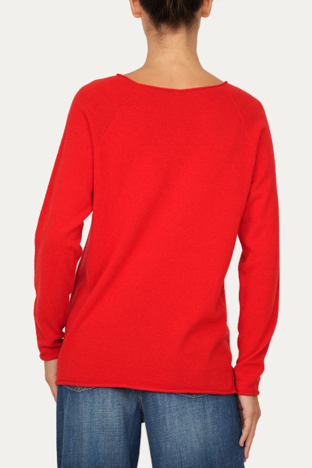 Maglia BASIC misto cashmere - Rosso