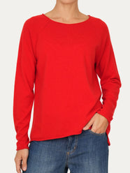 Maglia BASIC misto cashmere - Rosso