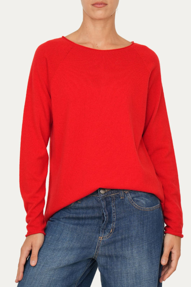Maglia BASIC misto cashmere - Rosso