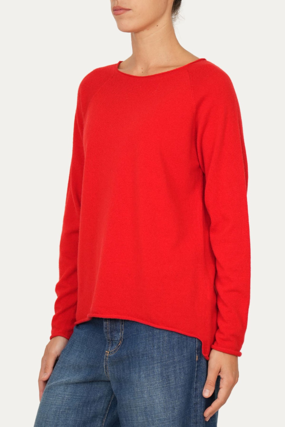 Maglia BASIC misto cashmere - Rosso