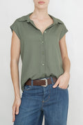 Bulier-Blusa manica scesa con bottoni - Verde militare - Elisa Paglia