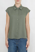 Bulier-Blusa manica scesa con bottoni - Verde militare - Elisa Paglia