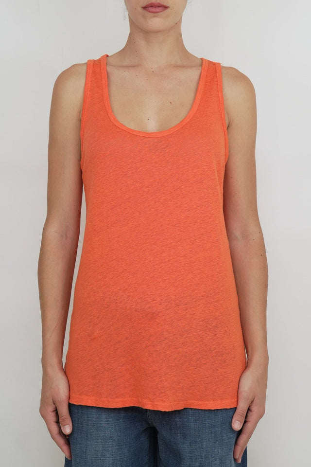 Bulier-Canotta lino - Arancione - Elisa Paglia