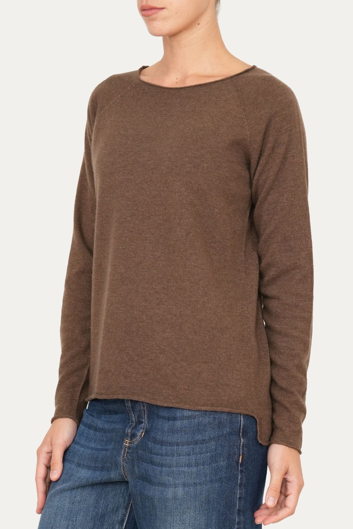 Maglia BASIC misto cashmere - Castoro