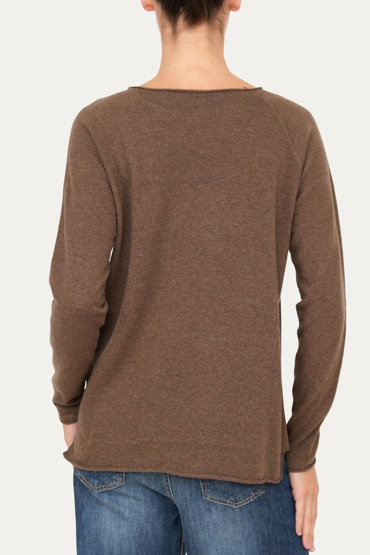 Maglia BASIC misto cashmere - Castoro