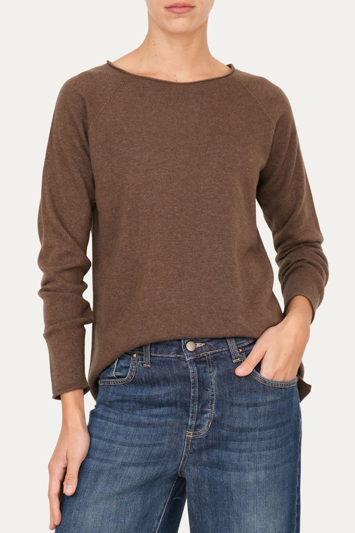 Maglia BASIC misto cashmere - Castoro