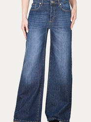 Jeans palazzo DEA tessuto Comfort - Denim Blu