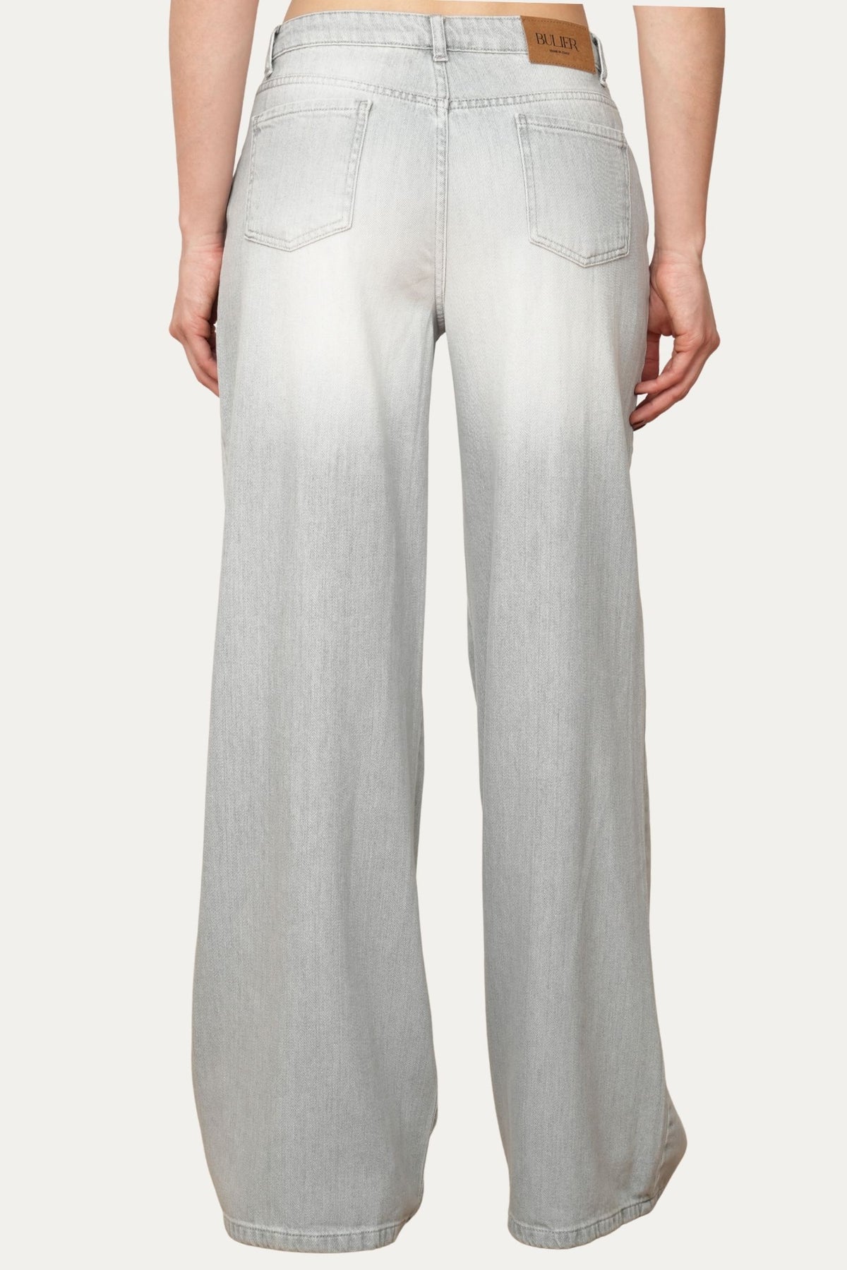 Jeans palazzo DEA in denim leggero strutturato - Grey Wash