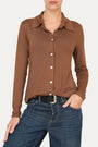 Camicia Jersey di Viscosa MILLY - Moka