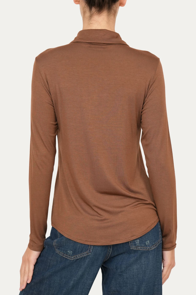 Camicia Jersey di Viscosa MILLY - Moka