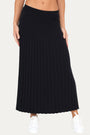 Gonna plissè misto cashmere - Navy