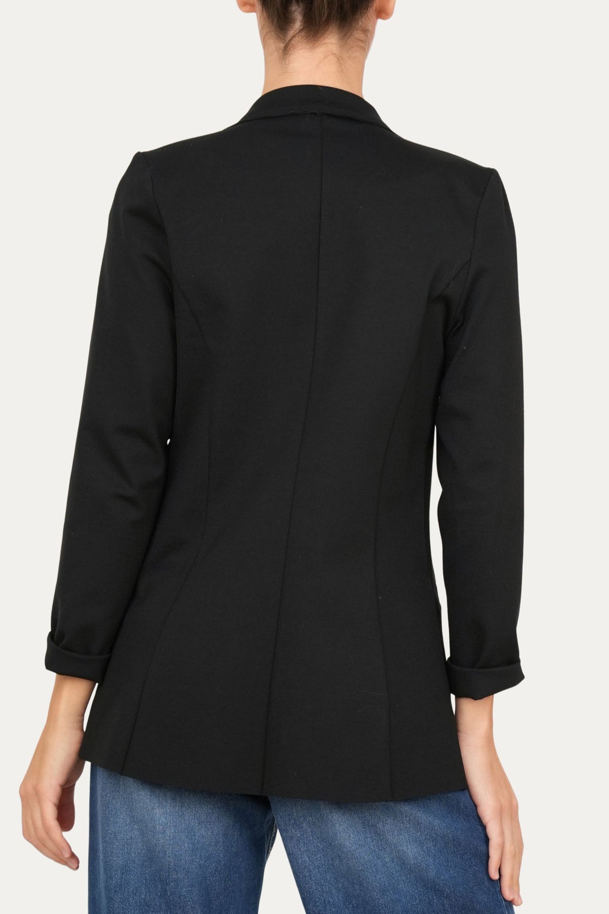 Giacca punto Milano JOLIE in cotone - Nero