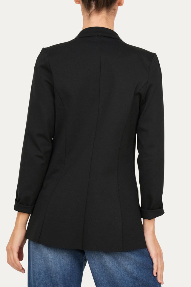 Giacca punto Milano JOLIE in cotone - Nero