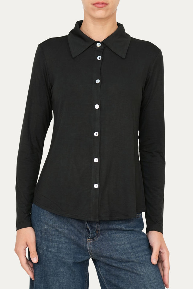 Camicia Jersey di Viscosa MILLY - Nero