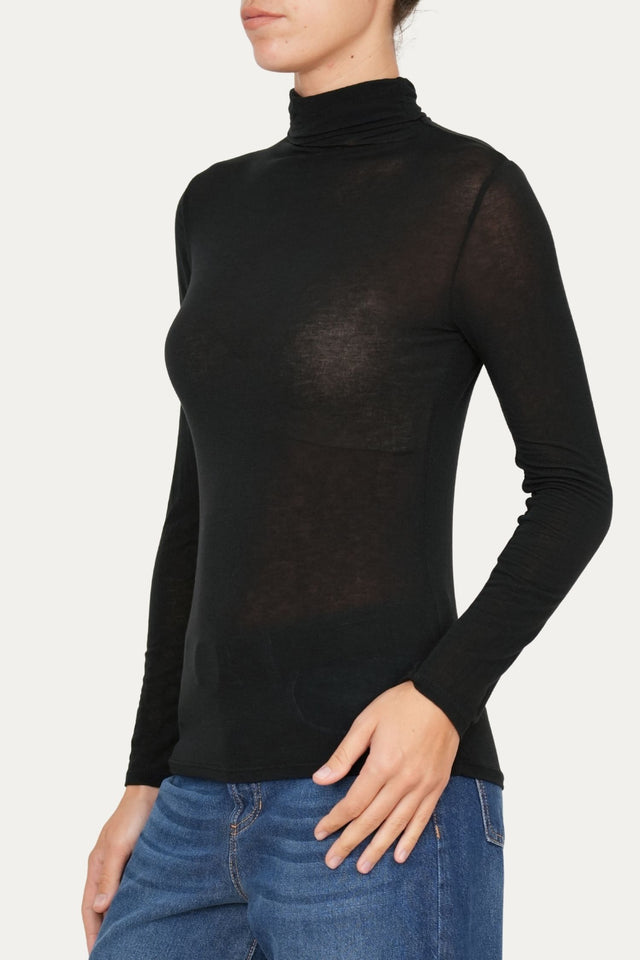 Maglia cachemirina dolcevita - Nero