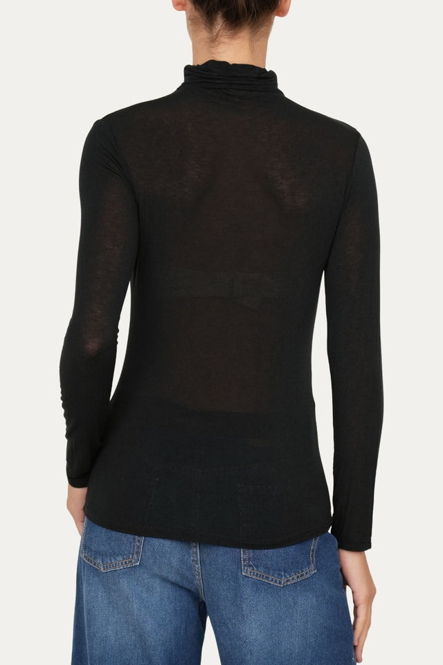 Maglia cachemirina dolcevita - Nero