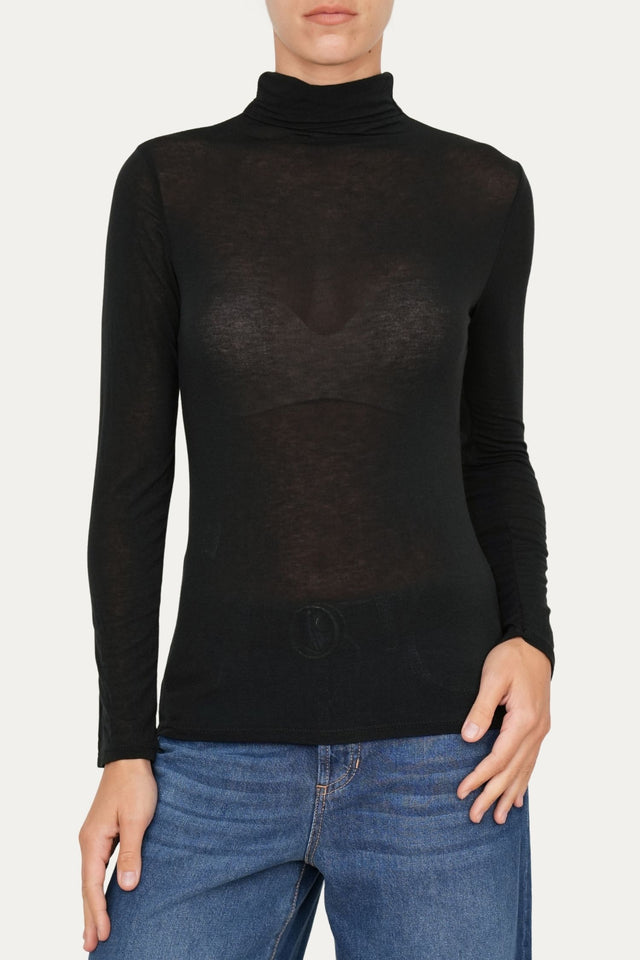 Maglia cachemirina dolcevita - Nero