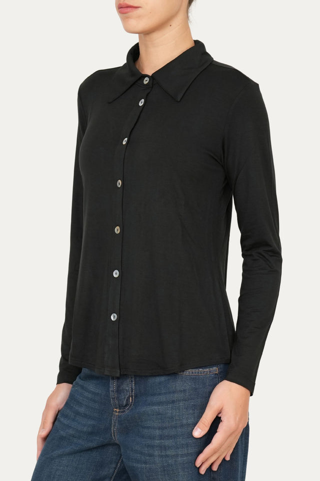 Camicia Jersey di Viscosa MILLY - Nero