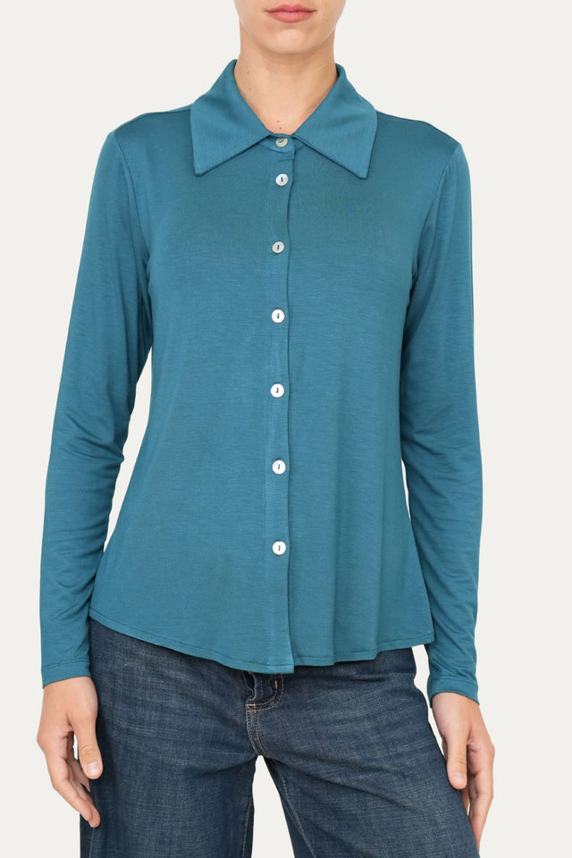 Camicia Jersey di Viscosa MILLY - Ottanio