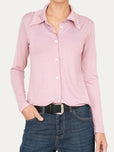 Camicia Jersey di Viscosa MILLY - Rosa Antico