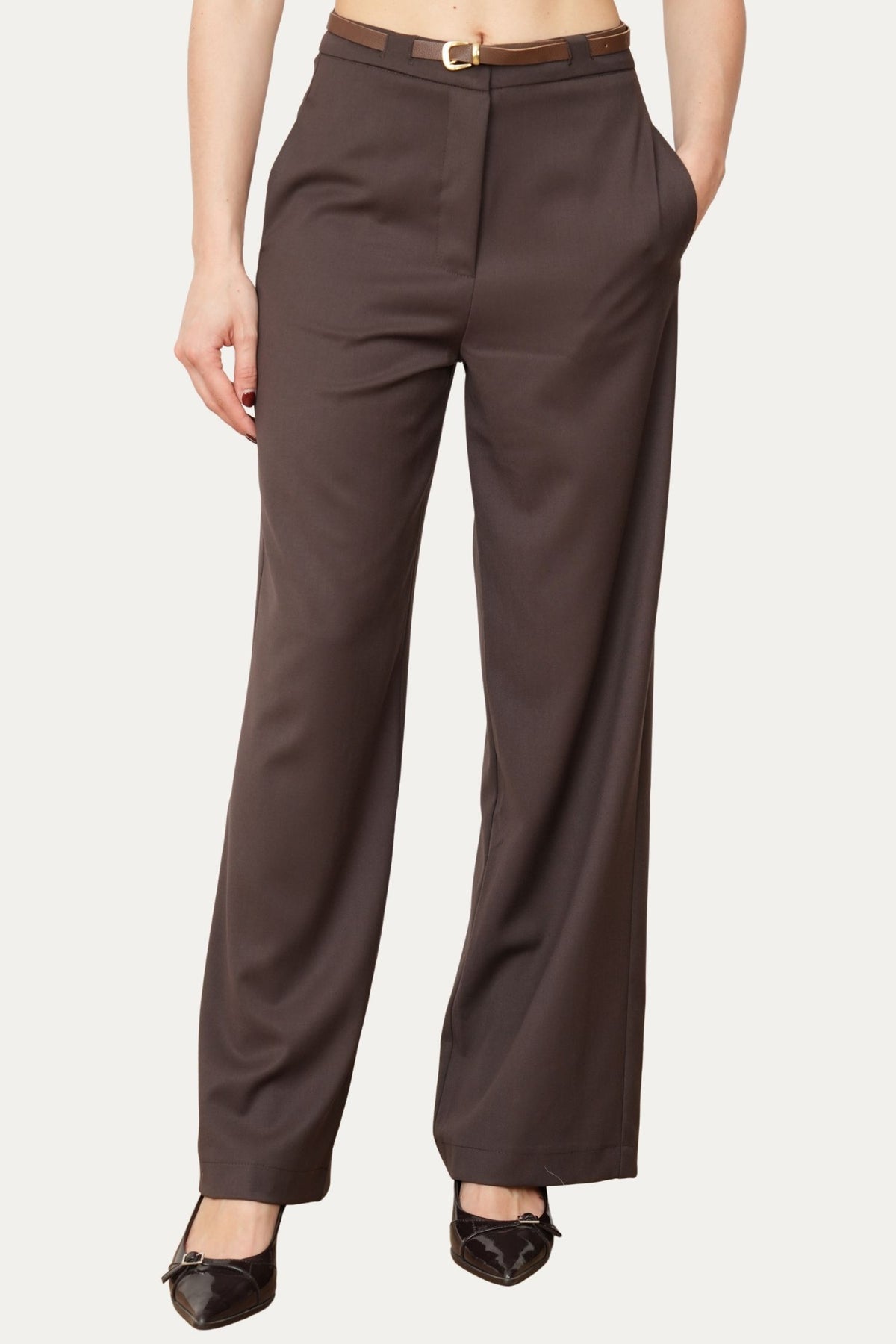 Pantalone palazzo sartoriale - Moro