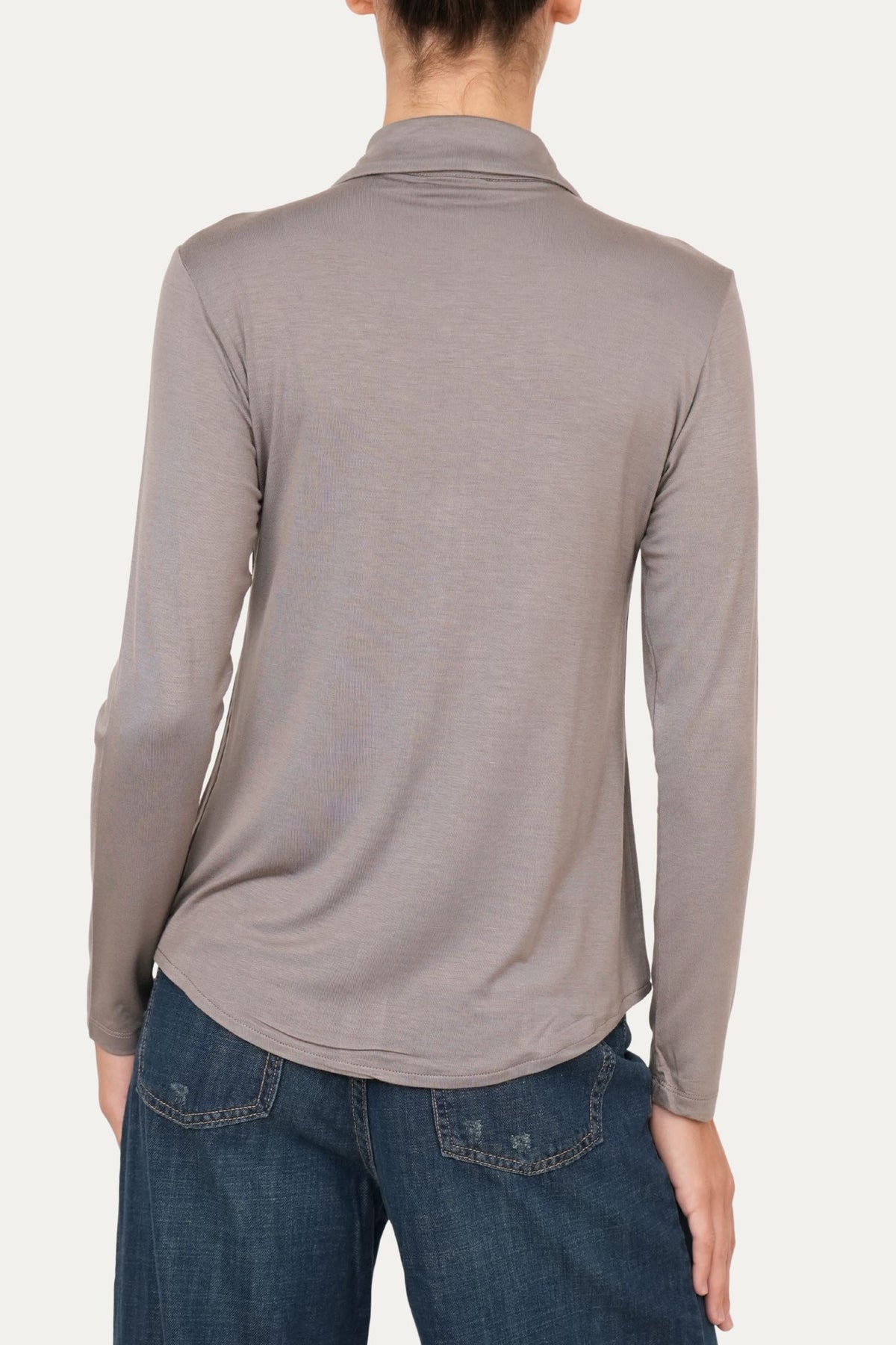 Camicia Jersey di Viscosa MILLY - Taupe
