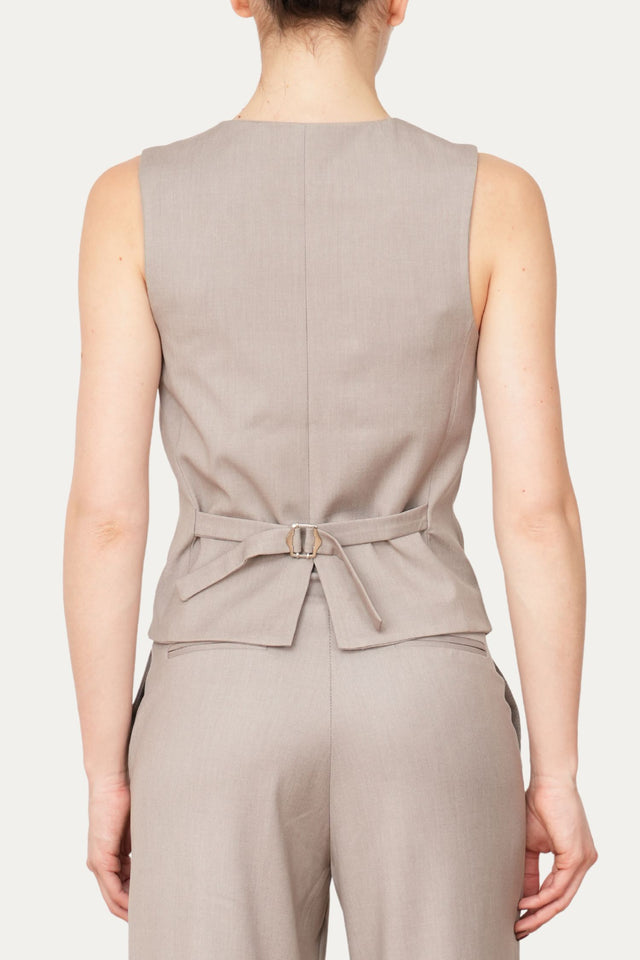 Gilet sartoriale - Greige