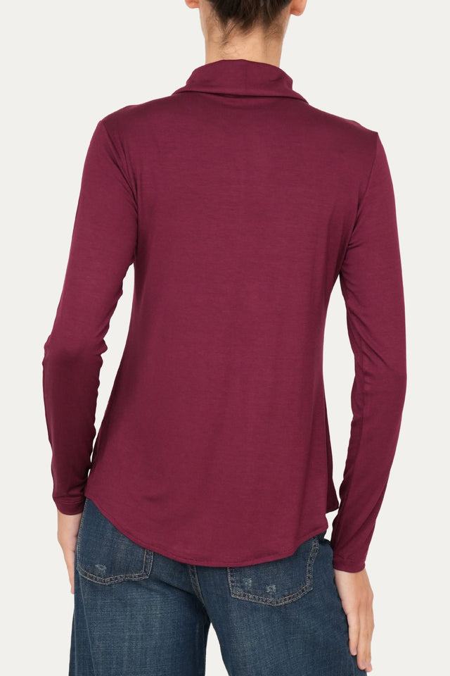 Camicia Jersey di Viscosa MILLY - Vino